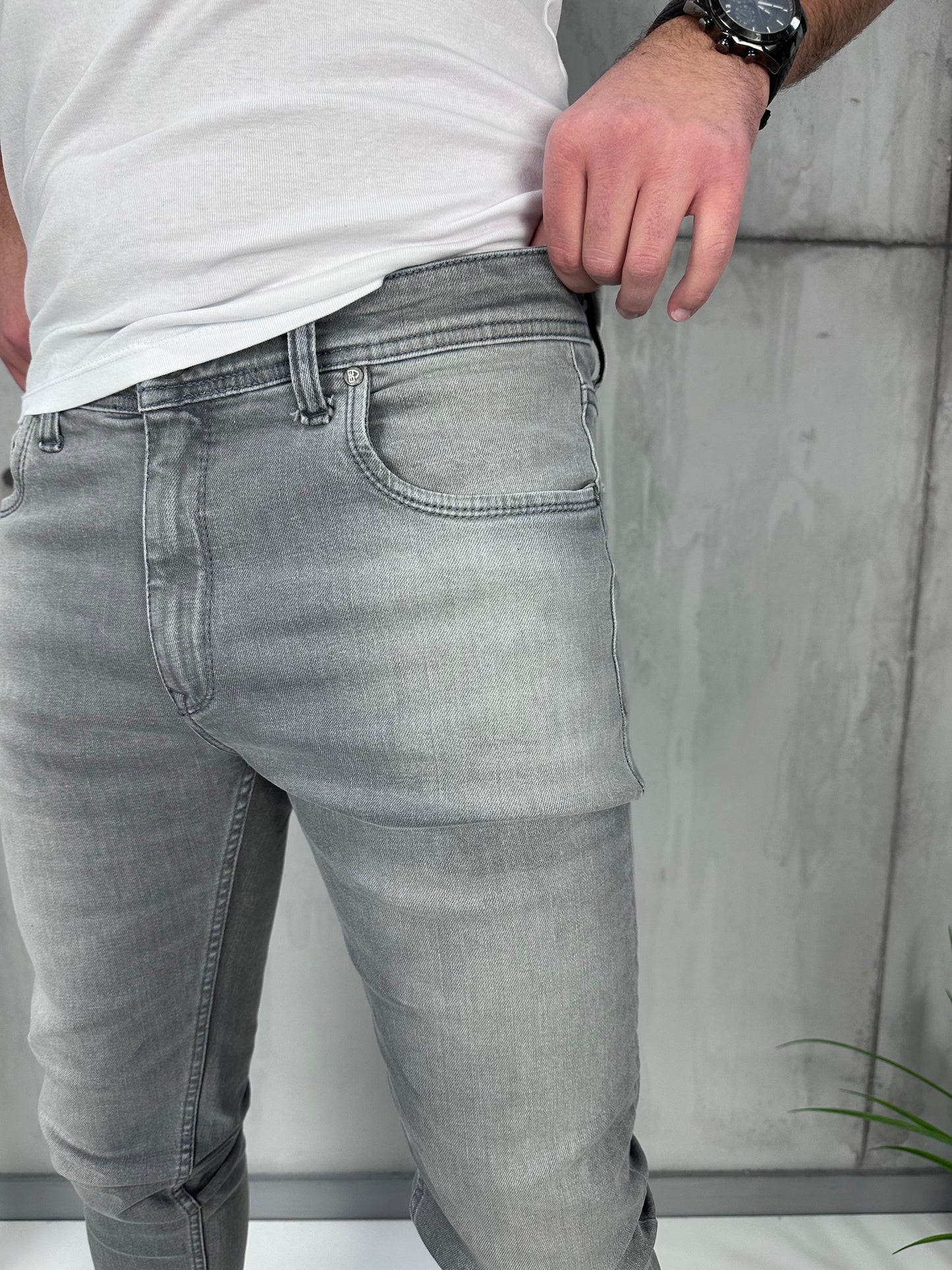 Klasik slim fit sive - BB750